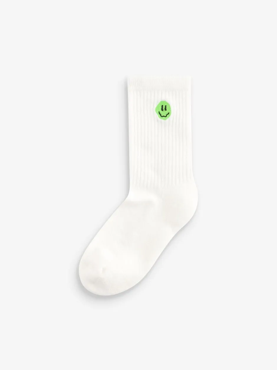 Sokken|Next - Sport Rib Socks 5 Pack Versierde smiley's