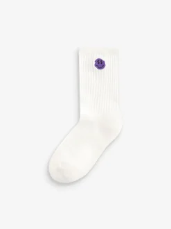 Sokken|Next - Sport Rib Socks 5 Pack Versierde smiley's