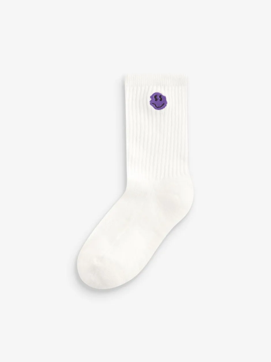 Sokken|Next - Sport Rib Socks 5 Pack Versierde smiley's