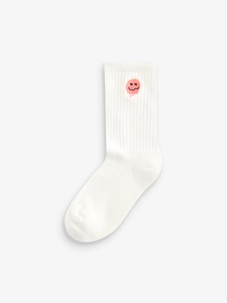 Sokken|Next - Sport Rib Socks 5 Pack Versierde smiley's