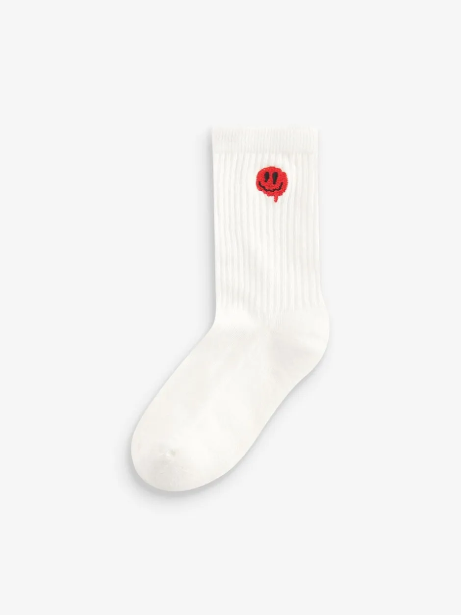 Sokken|Next - Sport Rib Socks 5 Pack Versierde smiley's