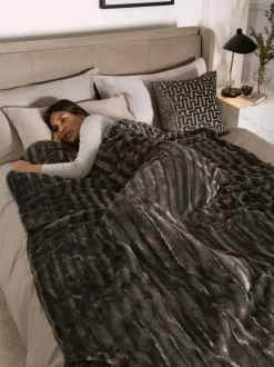 Kussentjes En Plaids|Kussentjes En Plaids*Next Verzwaarde deken Grijs imitatiebont