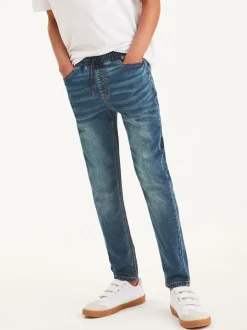 Jeans*Next - Jeans met stretch en elastische taille (3-16 jr) Vintage middenblauw