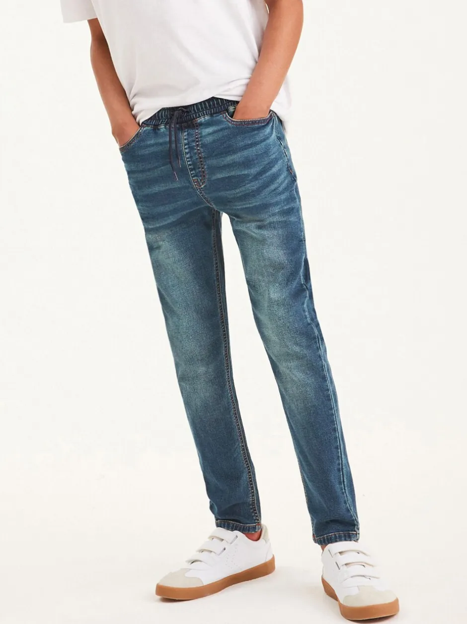 Jeans*Next - Jeans met stretch en elastische taille (3-16 jr) Vintage middenblauw