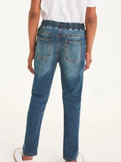 Jeans*Next - Jeans met stretch en elastische taille (3-16 jr) Vintage middenblauw
