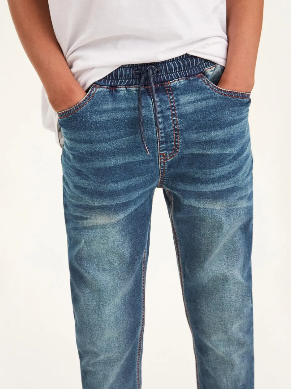 Jeans*Next - Jeans met stretch en elastische taille (3-16 jr) Vintage middenblauw