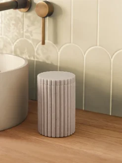 Badkameraccessoires|Next Voorraadpot Natuurlijk geribbeld