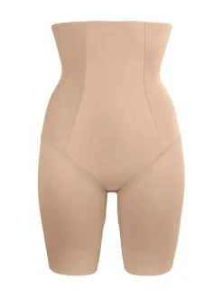 Shapewear*Miraclesuit - - Extra krachtig vormgevende short met hoge taille en lange pijpjes Warm beige