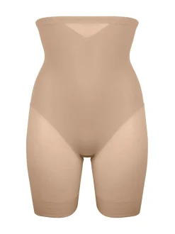 Shapewear|Miraclesuit - - Doorschijnende dijlange stroomlijnende short met hoge taille Warm beige