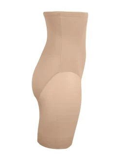 Shapewear|Miraclesuit - - Doorschijnende dijlange stroomlijnende short met hoge taille Warm beige