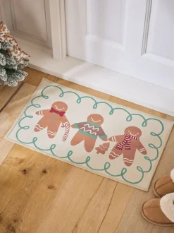 Deurmatten|Next Wasbare Kerstmis deurmatten van gemberkoek
