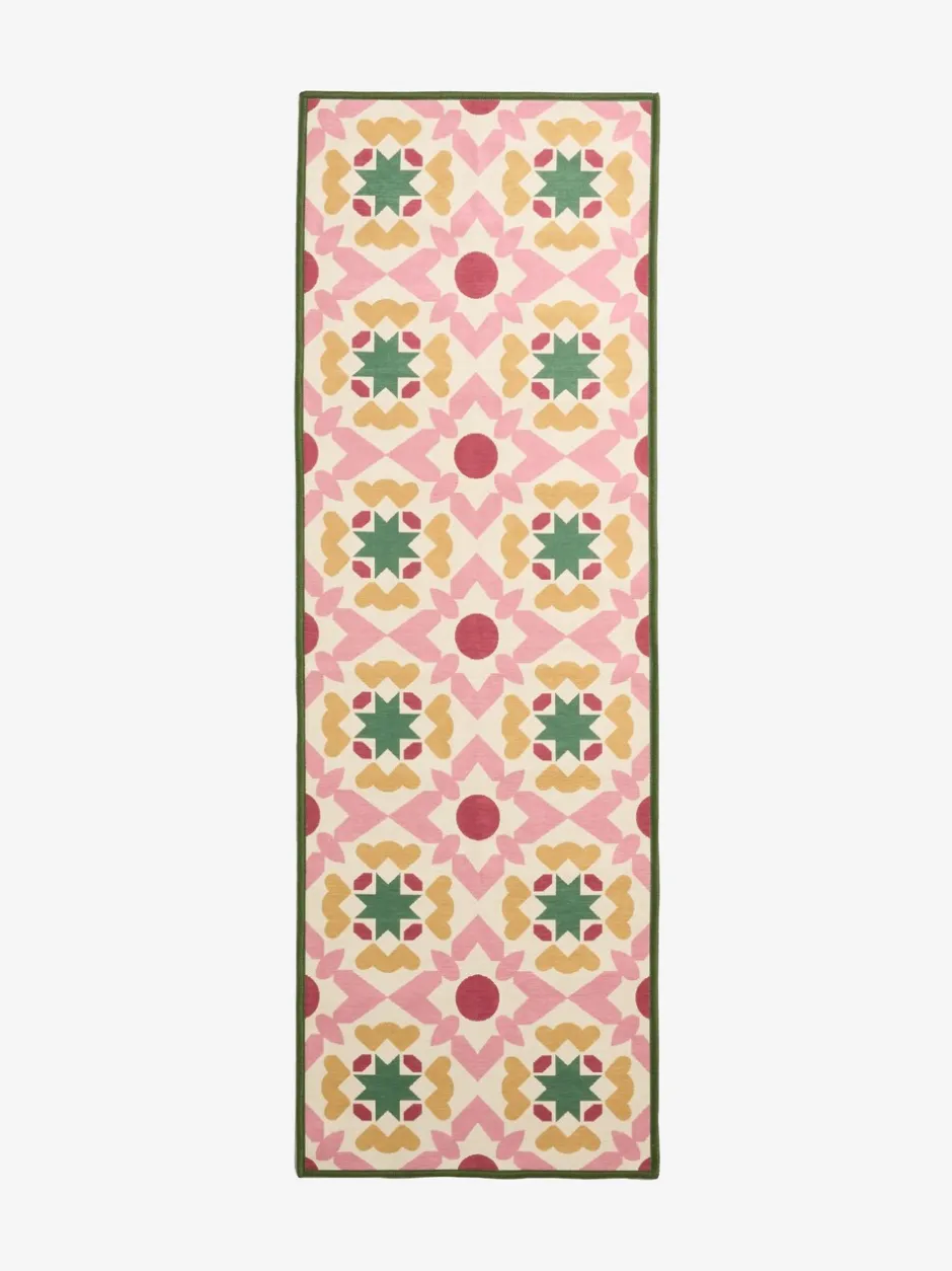Vloerkleden En Lopers|Vloerkleden En Lopers|Next Wasbare loper met geometrische tegelprint Roze