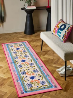 Vloerkleden En Lopers|Vloerkleden En Lopers|Next Wasbare loper met heldere bloemenprint
