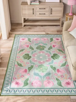 Vloerkleden En Lopers|Vloerkleden En Lopers|Next Washable Bettie Floral Print Rug