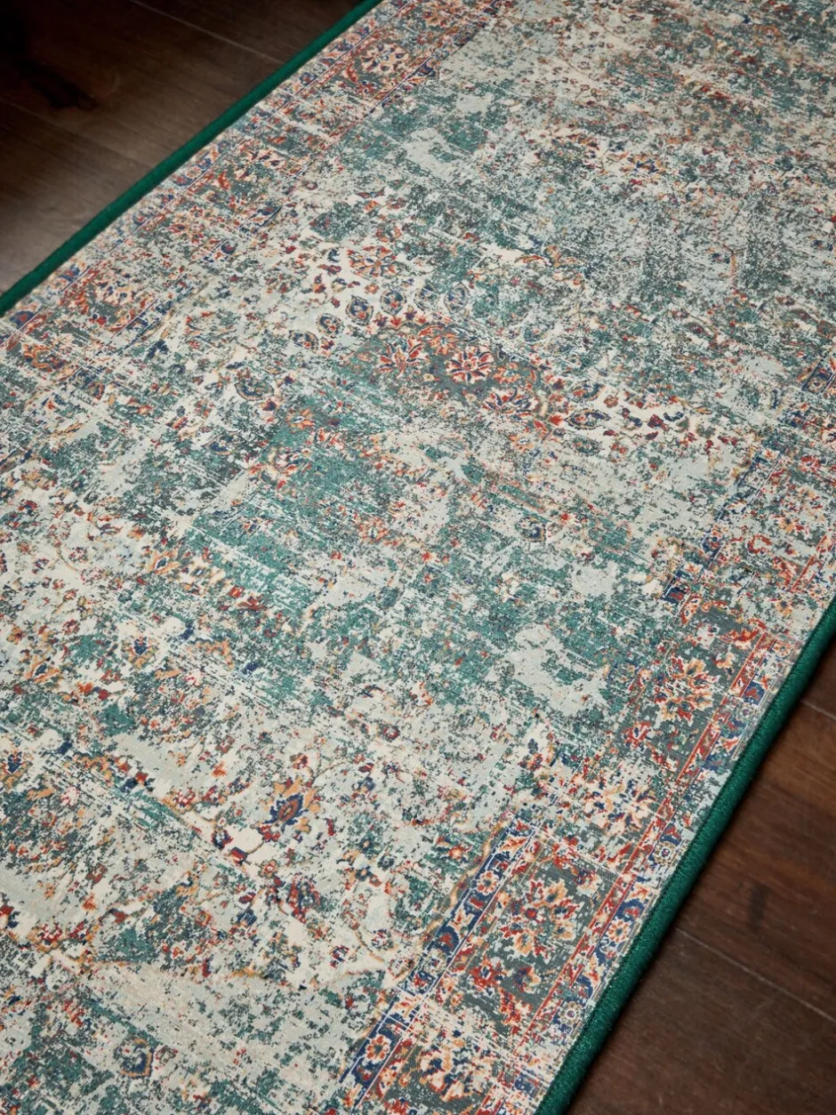 Vloerkleden En Lopers|Vloerkleden En Lopers|Next Washable Emporium Oriental Runner Blauwgroen