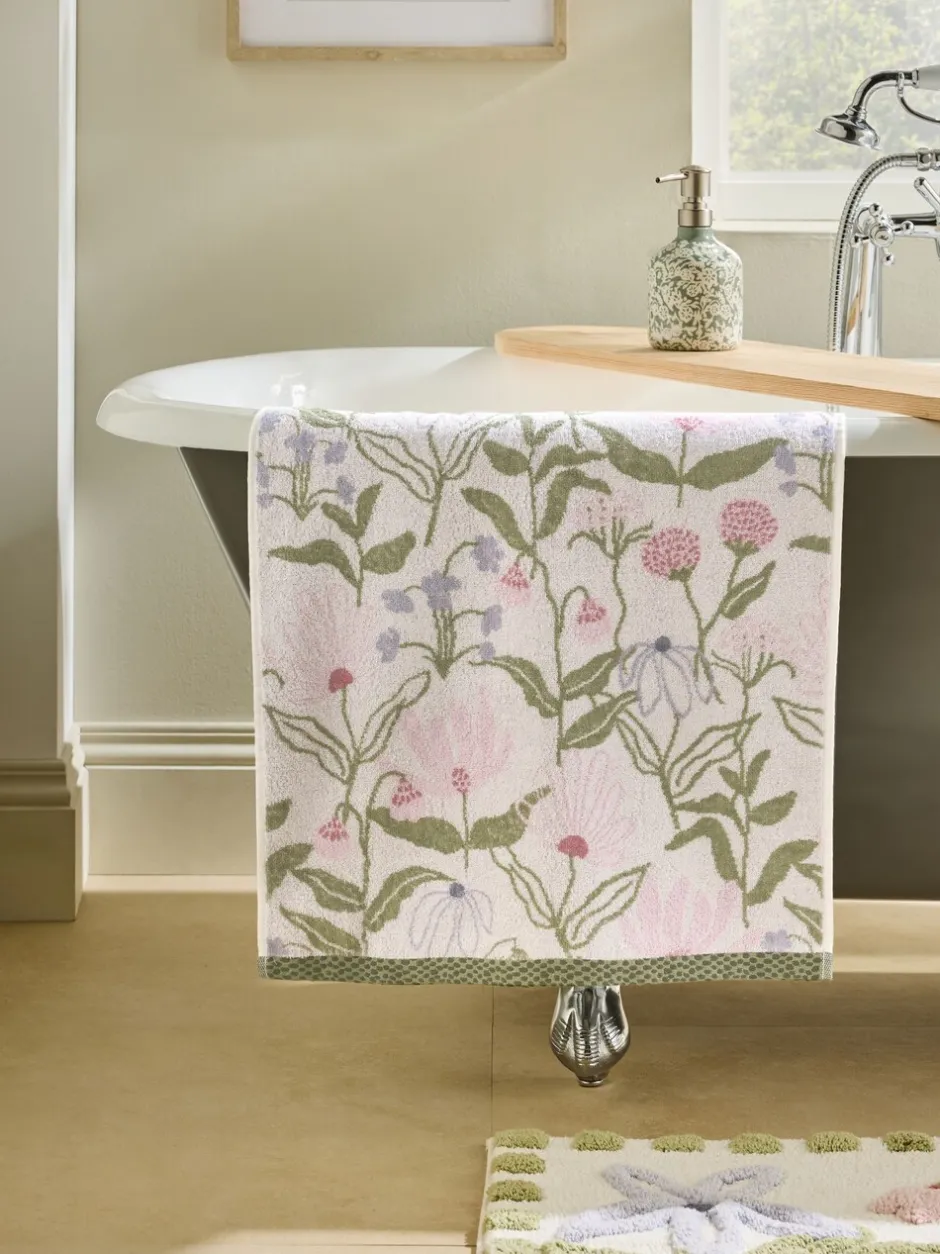 Handdoeken En Badmatten*Next Water Colour Floral 100% Cotton Towel