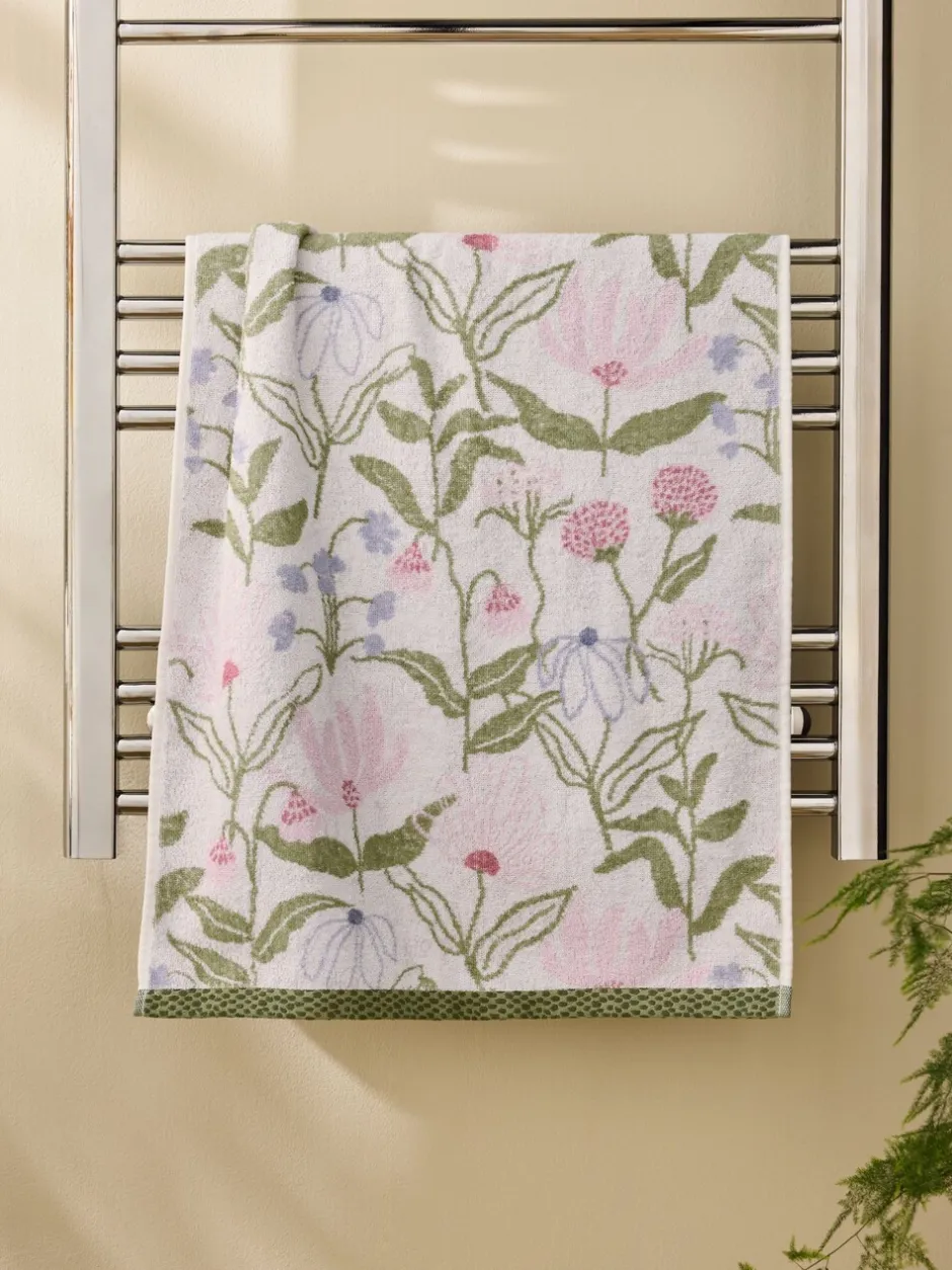 Handdoeken En Badmatten*Next Water Colour Floral 100% Cotton Towel