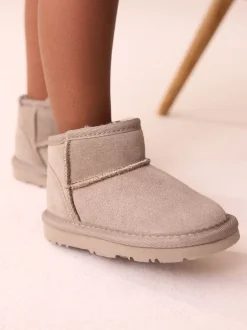 Boots|Next Waterafstotend nertsbruin - Suède instaplaarzen