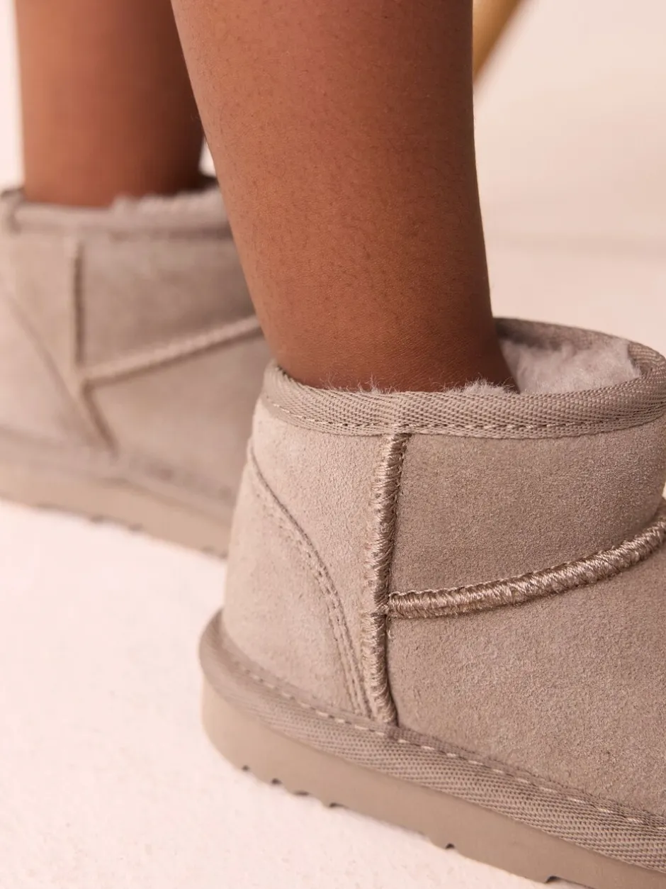 Boots|Next Waterafstotend nertsbruin - Suède instaplaarzen