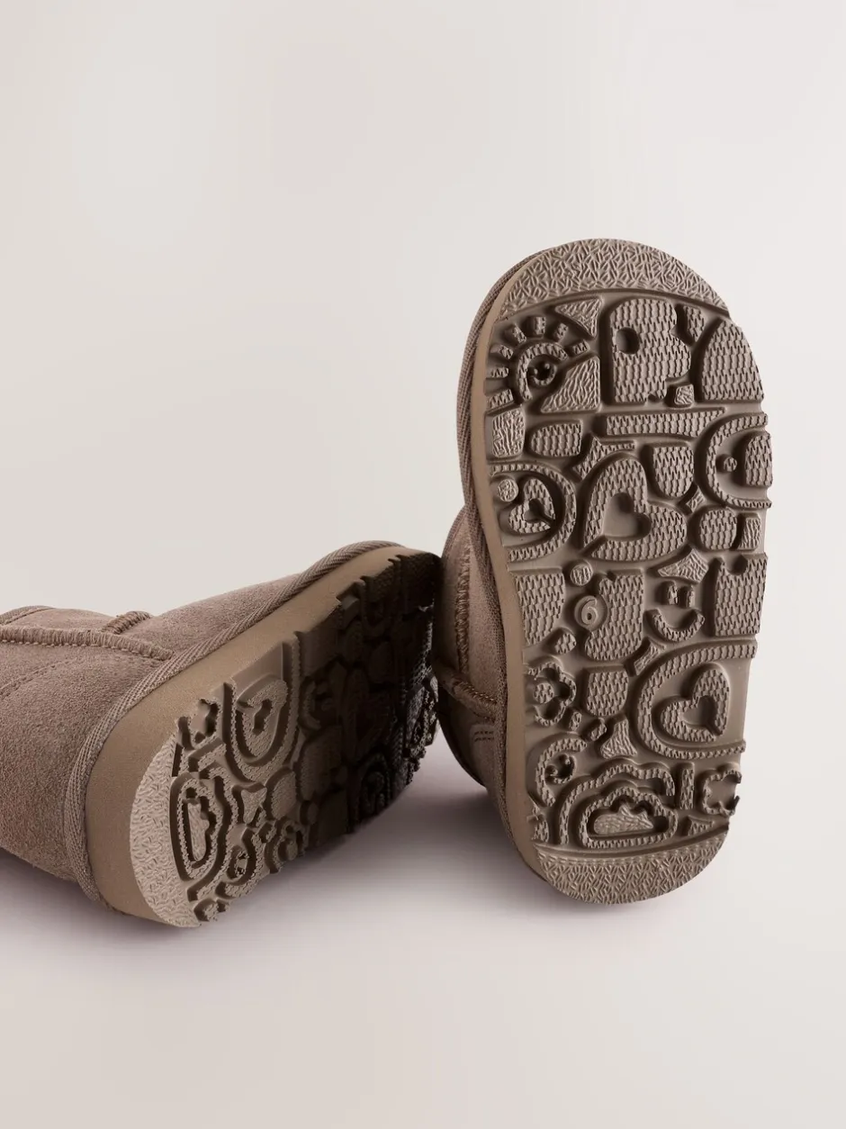 Boots|Next Waterafstotend nertsbruin - Suède instaplaarzen