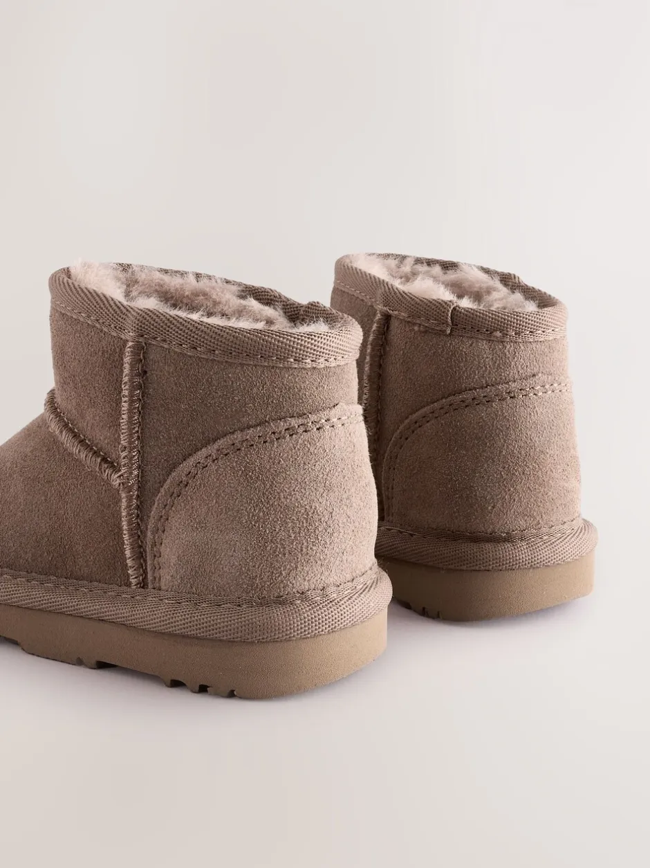 Boots|Next Waterafstotend nertsbruin - Suède instaplaarzen