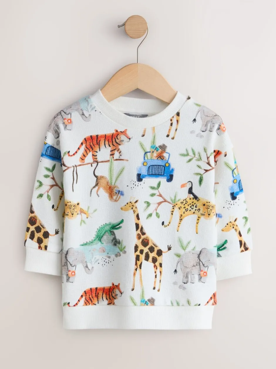 Sweaters En Hoody´S*Next Watercolour Animals - Sweatshirt met ronde hals en all-over print (3 mnd - 7 jr)