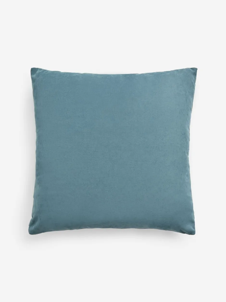 Kussentjes En Plaids|Kussentjes En Plaids|Next Wazig velours gestreept kussen Blauw
