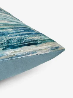Kussentjes En Plaids|Kussentjes En Plaids|Next Wazig velours gestreept kussen Blauw