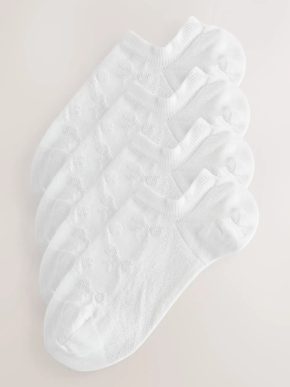 Sokken En Panty's*Next - 4 paar sneakersokken White Bow Texture