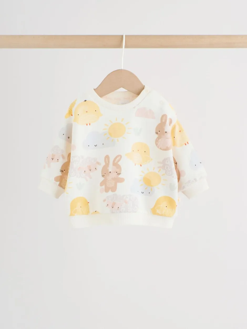 Truien En Breisels|Sets En Combisets|Next White Bunny Character Print - Easter Sweat and Leggings Baby Set (0mths-2yrs)