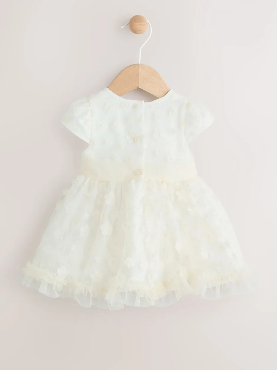 Gelegenheidskleding|Jurken*Next - Feestelijke babyjurk (0 mnd-2 jr) White 3D Flowers