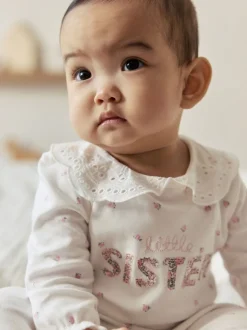 Babypakjes En Babypyjama's|Next - Gezinspyjama voor baby's (0-2jr) White Little Sister