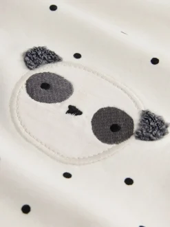 Broeken En Leggings|Next - Embellished Barrel Trousers (3mths-7yrs) White Mono Spot Bears