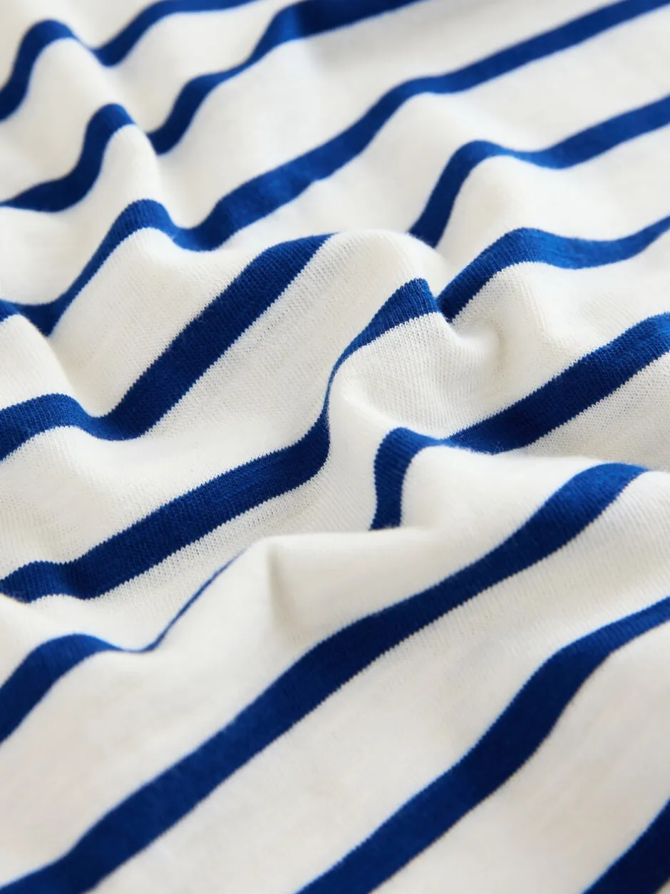 T-Shirts|Tops|Next - Short Sleeve 3D Padded T-Shirt (3mths-7yrs) White/Blue Stripe Seagull