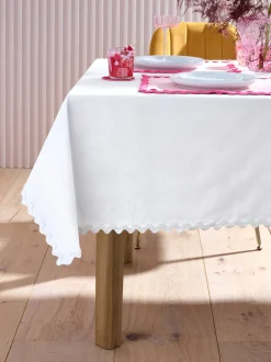 Tafellinnen En Placemats *Next Wiggle Trim 100% Cotton Table Cloth