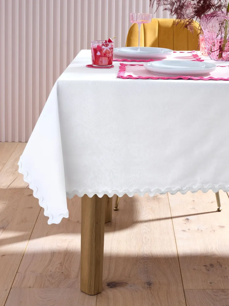 Tafellinnen En Placemats *Next Wiggle Trim 100% Cotton Table Cloth