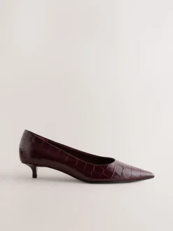 Schoenen Met Hakken*Next - Forever Comfort® Leather Point Toe Heels Wijn
