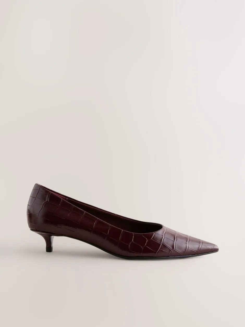 Schoenen Met Hakken*Next - Forever Comfort® Leather Point Toe Heels Wijn
