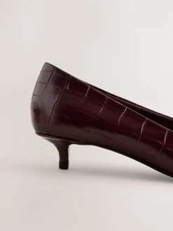 Schoenen Met Hakken*Next - Forever Comfort® Leather Point Toe Heels Wijn
