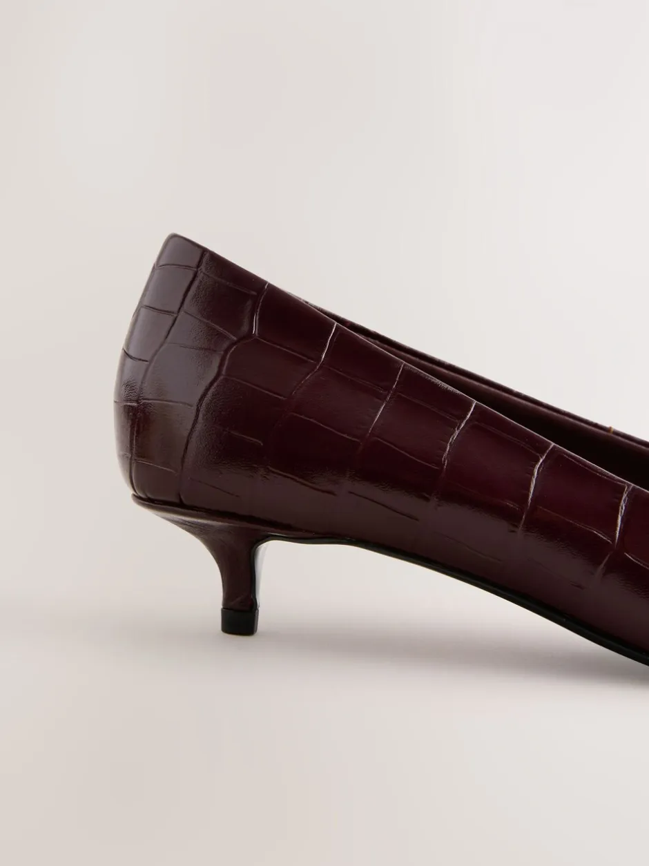 Schoenen Met Hakken*Next - Forever Comfort® Leather Point Toe Heels Wijn