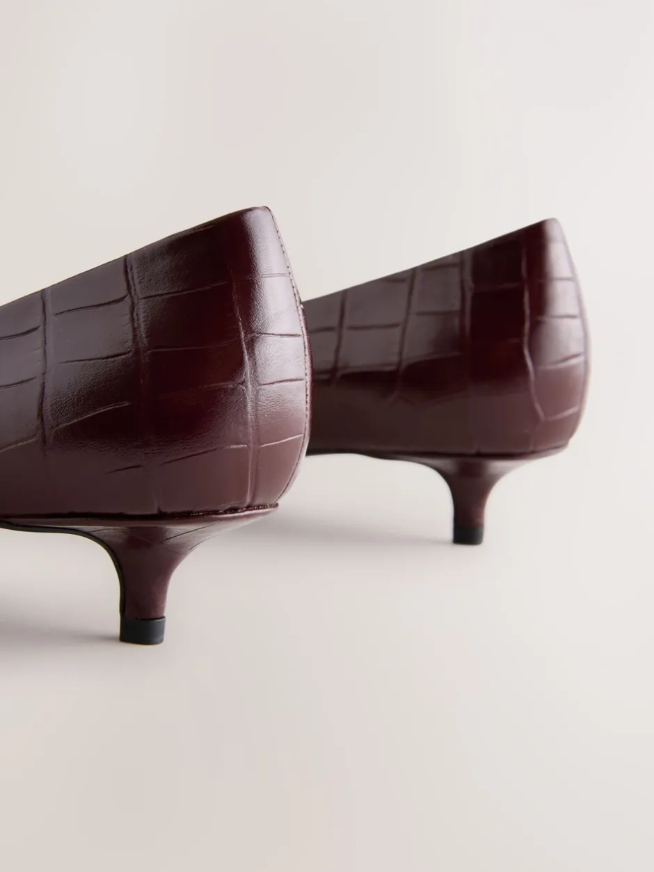 Schoenen Met Hakken*Next - Forever Comfort® Leather Point Toe Heels Wijn