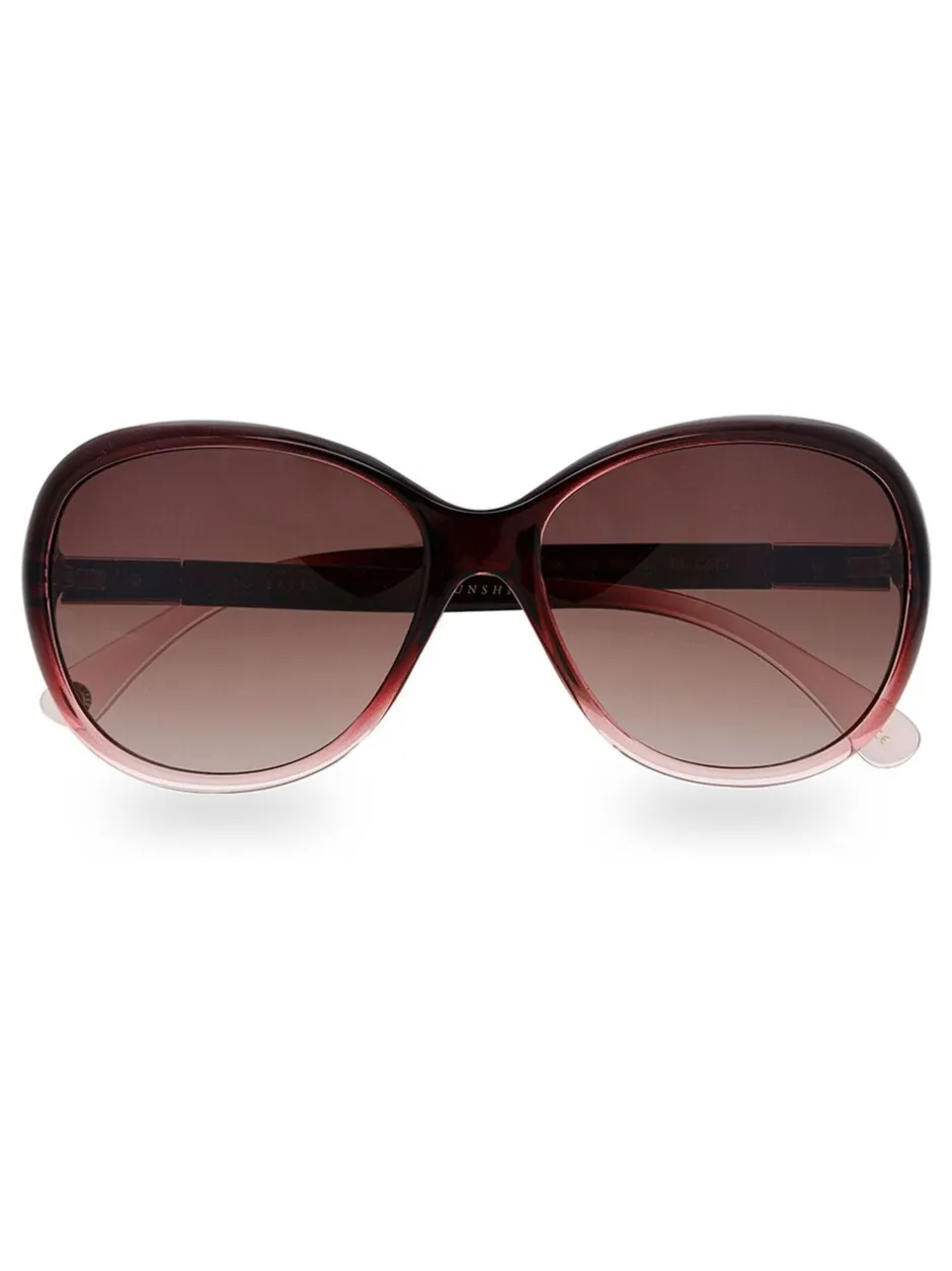 Zonnebril|Ted Baker - Blair Fade zonnebril Wijnrood met kleurverloop