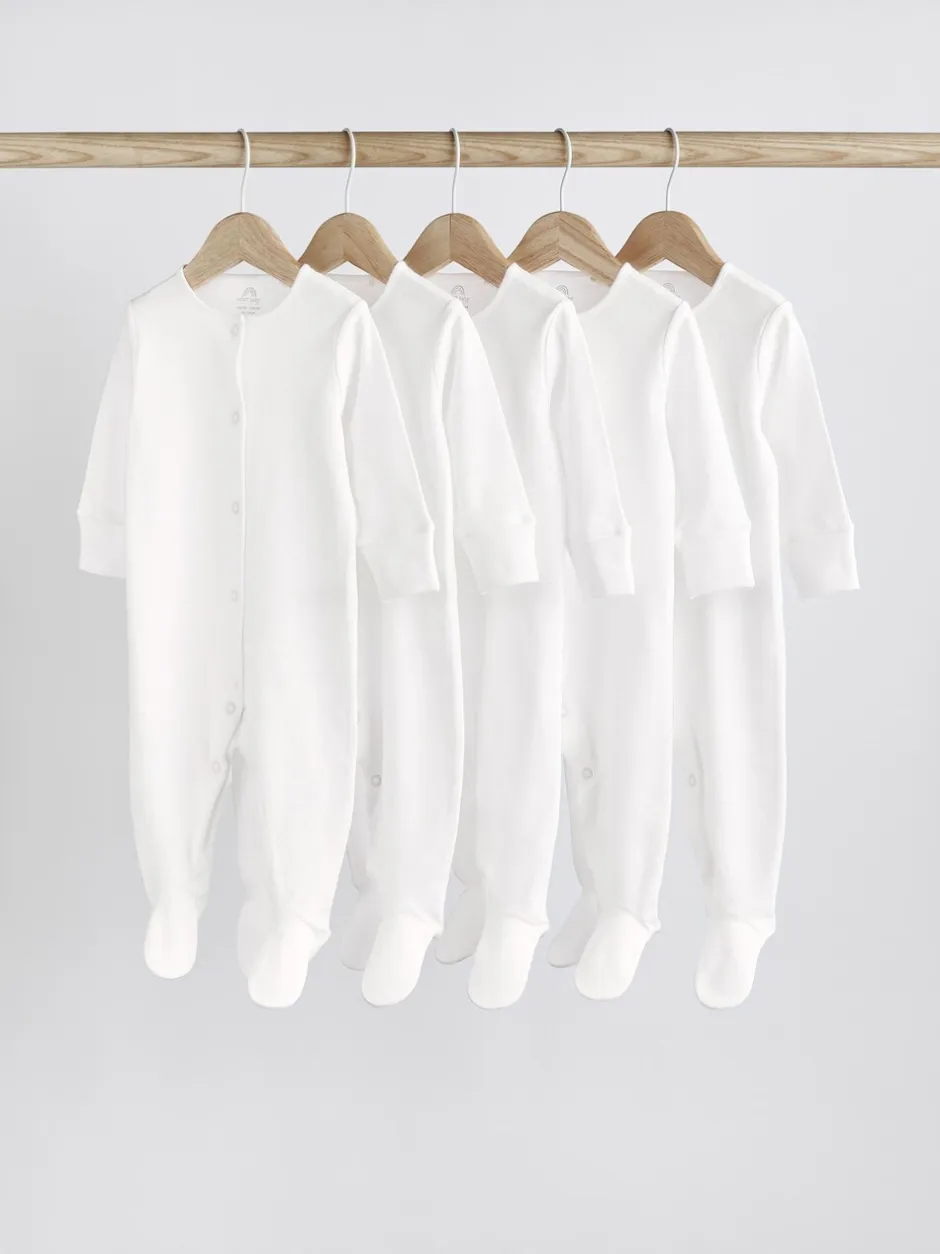 Multipacks|Babypakjes En Babypyjama's|Next Wit - 100% katoenen babypyjama's (0-18mnd)
