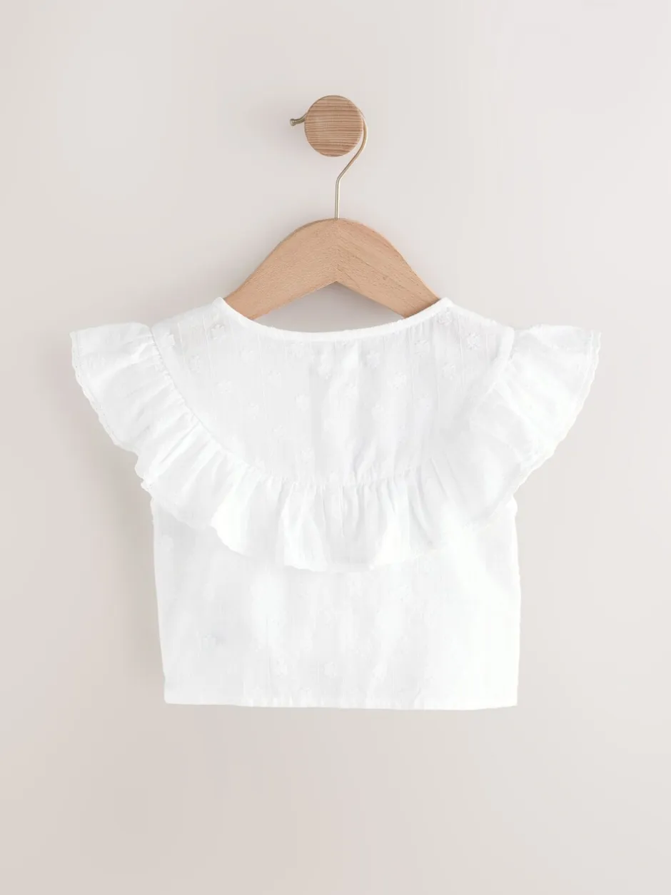 Overhemden En Blouses*Next - 100% katoenen blouse met strik aan de voorkant (3 - 16 jr) Wit
