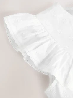 Overhemden En Blouses*Next - 100% katoenen blouse met strik aan de voorkant (3 - 16 jr) Wit