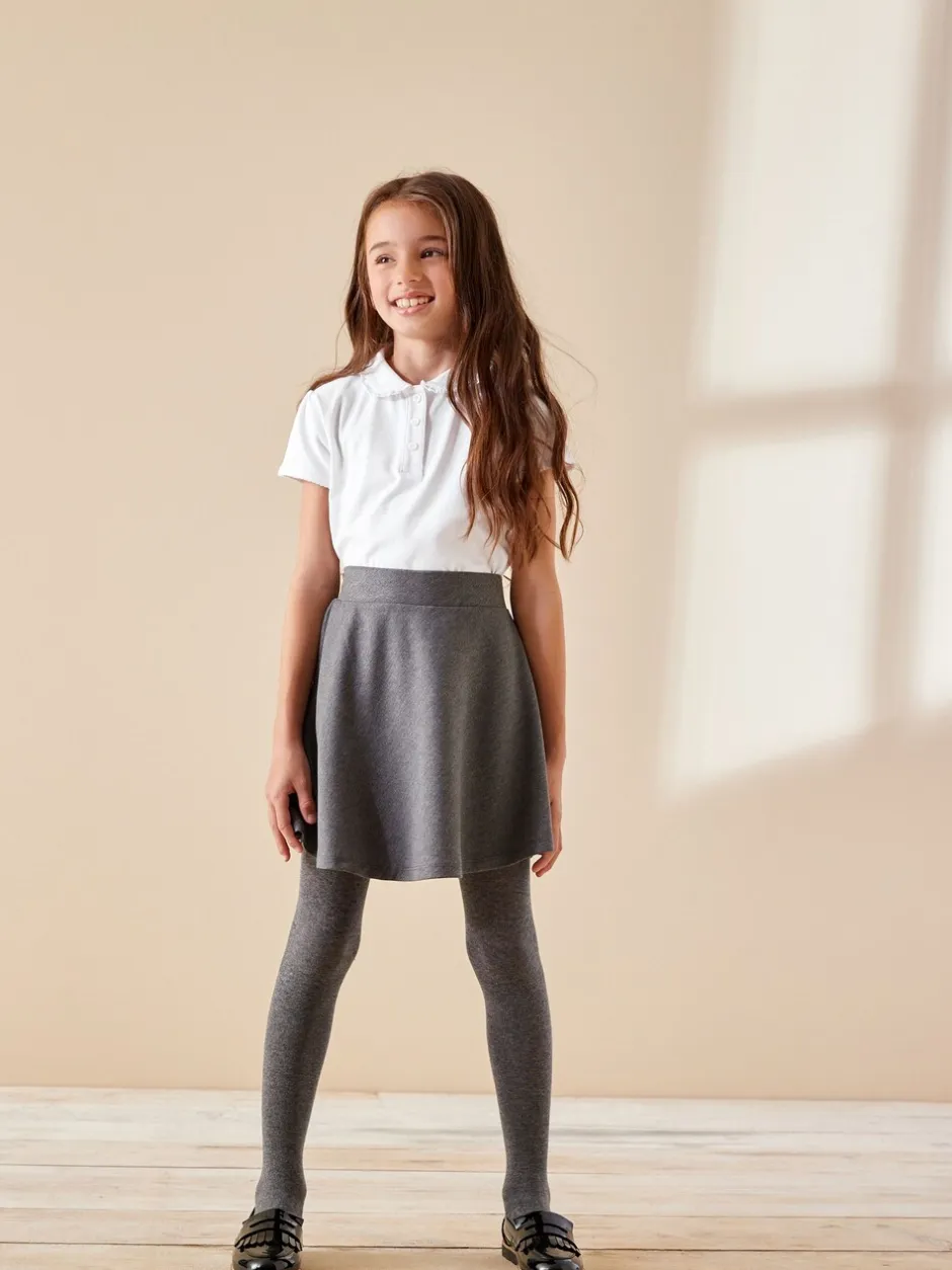 Schoolkleding*Next - 2 Pack katoenen stretchy schoolpoloTops met rucheskraag (3-16jr) Wit