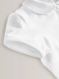 Schoolkleding*Next - 2 Pack katoenen stretchy schoolpoloTops met rucheskraag (3-16jr) Wit
