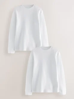 Schoolkleding|Nachtkleding En Pyjama's*Next Wit - 2 -pack thermische tops met lange mouwen (2-16jr)