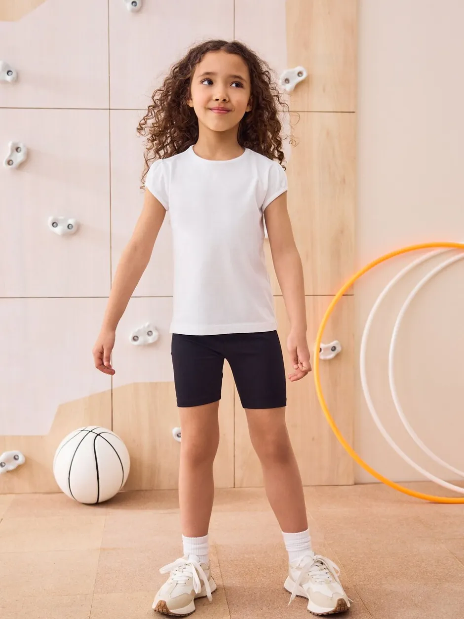Schoolkleding|T-Shirts*Next Wit - 2 -pack T-shirts met pofmouwen (3-16jaar)
