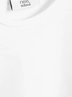 Schoolkleding|T-Shirts*Next Wit - 2 -pack T-shirts met pofmouwen (3-16jaar)